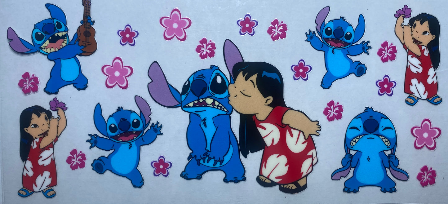 Hawaiian Girl and Blue Alien