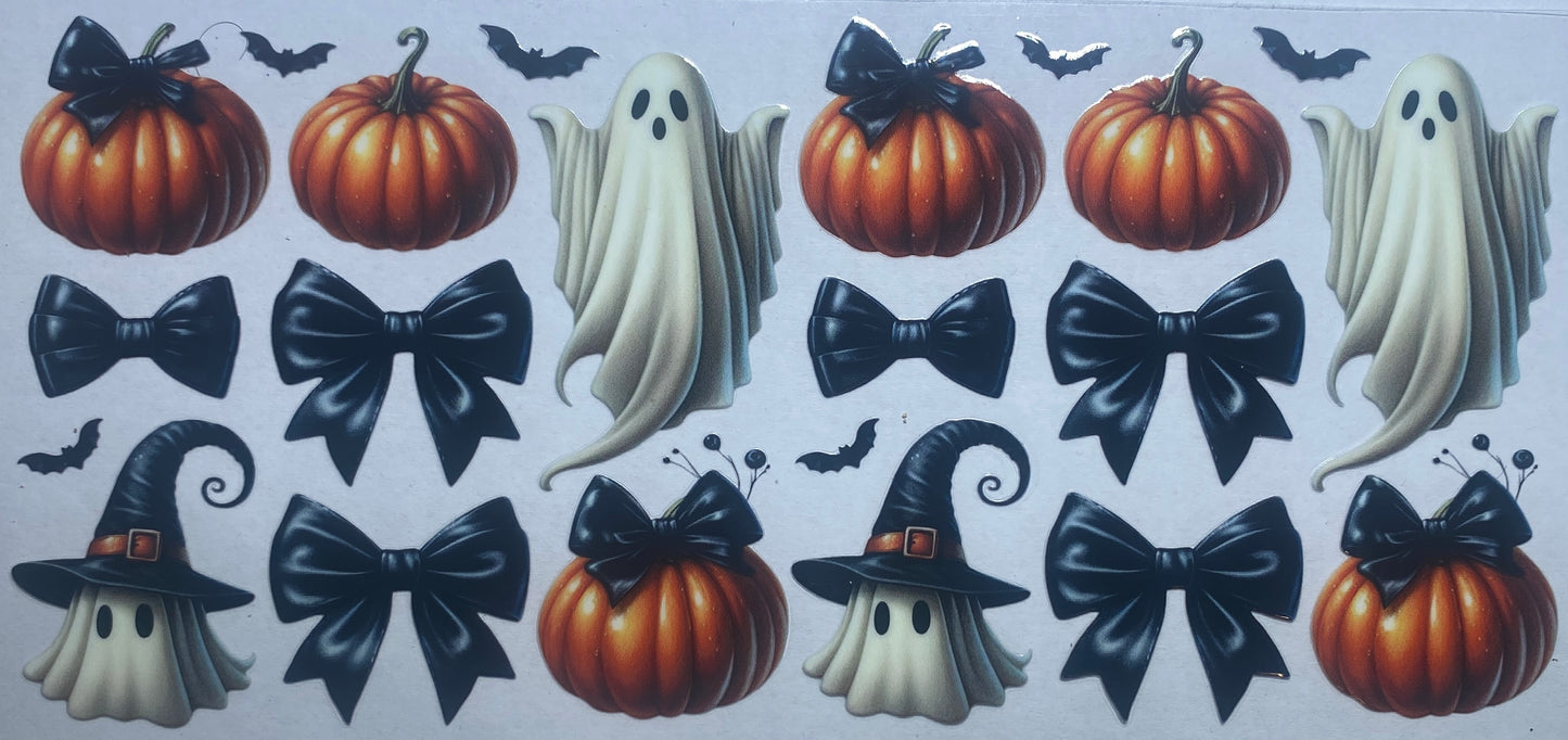 Ghosts Pumpkins and Bows