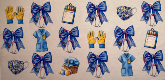 Blue Scrubs and Bows