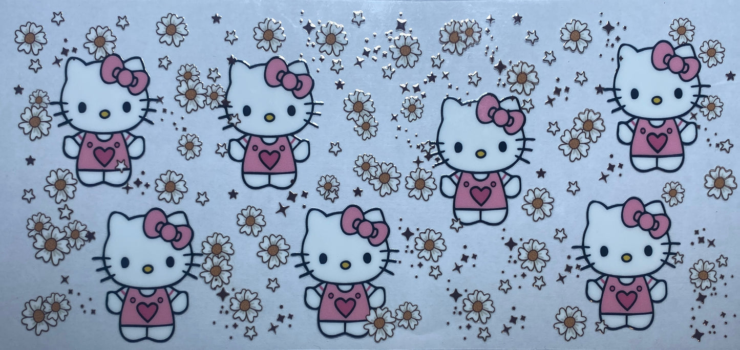 Cute Kitty and Flowers