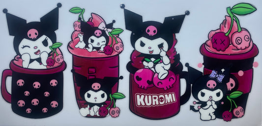 Cute Character w/ Pink Skull Printed Bunny Ears