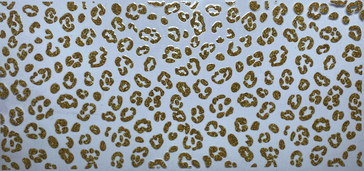 Gold Sparkle Leopard Print