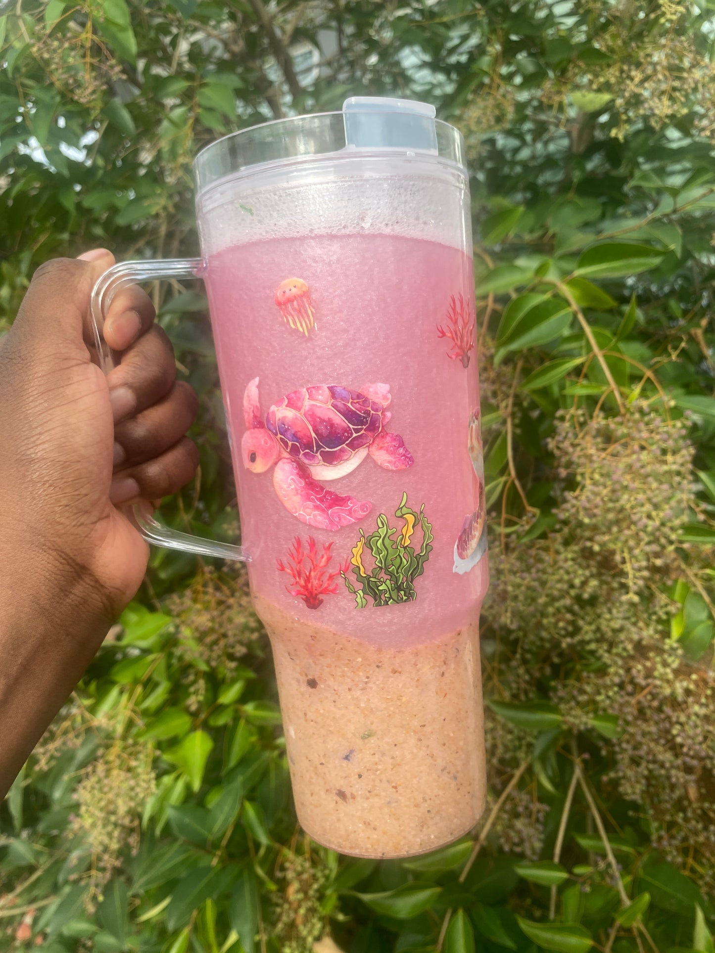 Sea Turtle Pink Beach Cup