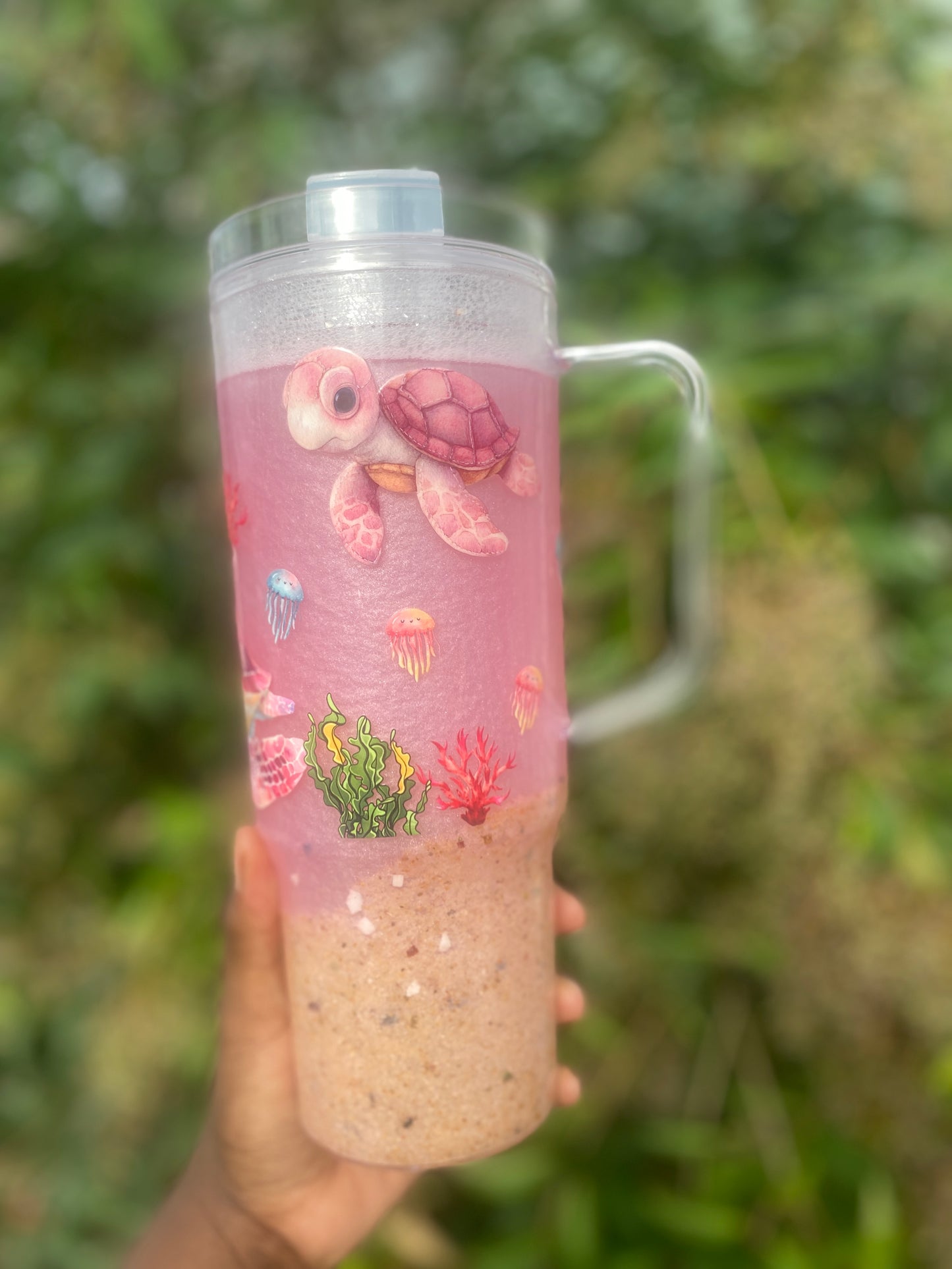 Sea Turtle Pink Beach Cup