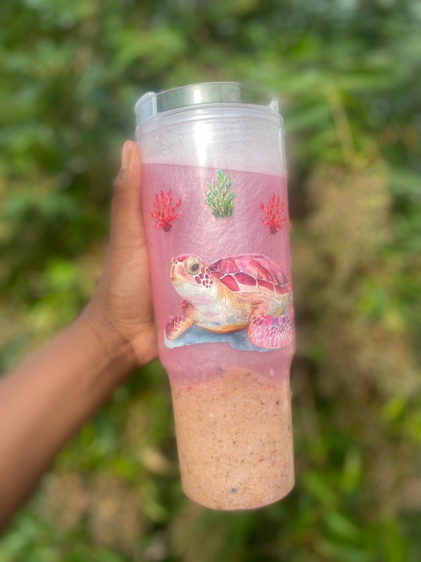 Sea Turtle Pink Beach Cup