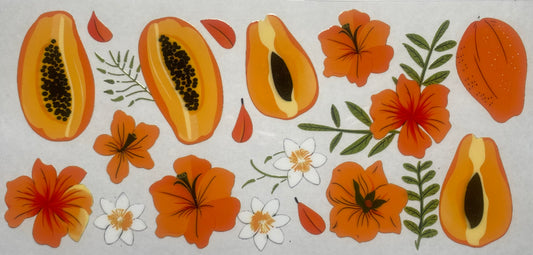 Papaya and Hibiscus Flowers