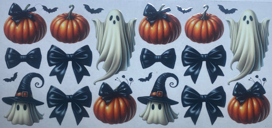 Ghosts Pumpkins and Bows