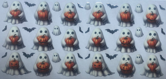 Pumpkin Holding Ghosts