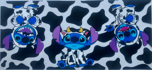 Blue Alien and Cow Prints