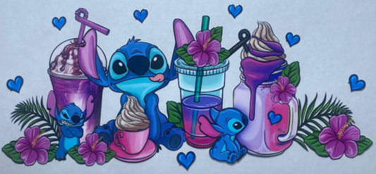 Blue Alien and Iced Coffee Cups